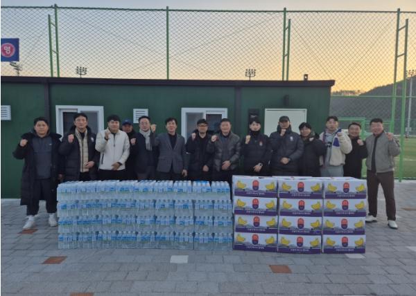 하동군산림조합, 동계 전지훈련 현장 찾아 선수단 격려 기사 이미지